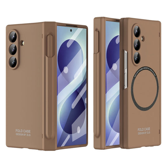 Galaxy Z Fold8 Ultra – Magnetische Handyhülle aus Kunststoff und gehärtetem Glas, mit Displayschutz, mit Stifthalter, stoßfest