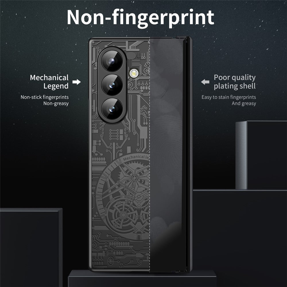 For Samsung Galaxy Z Fold8 Ultra Case Mechanical Legend Electroplating PC Phone Cover with Screen Film