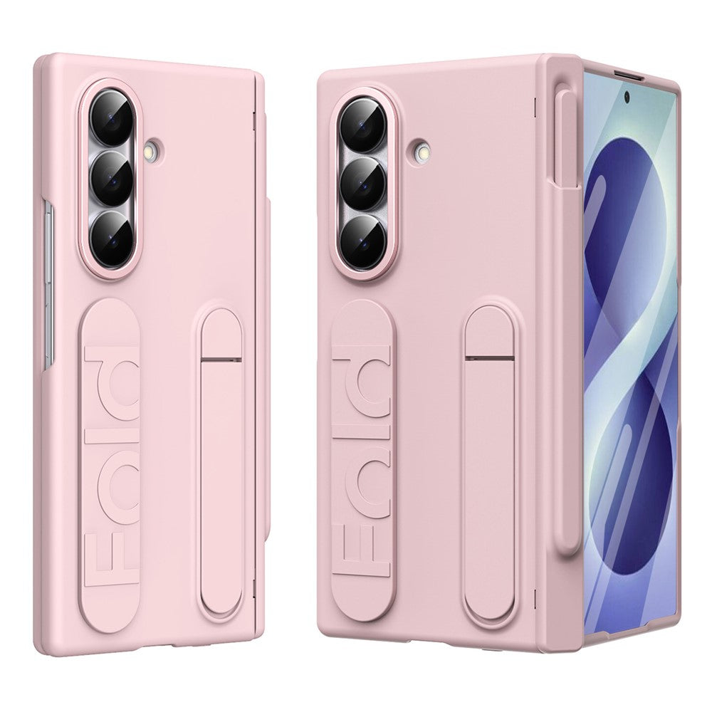For Samsung Galaxy Z Fold8 Ultra Case Kickstand Wristband Hard PC Phone Cover with Pen Slot / Stylus