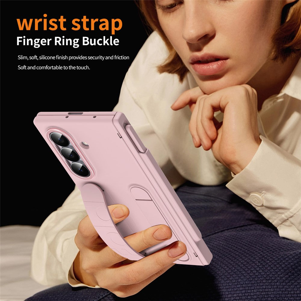 For Samsung Galaxy Z Fold8 Ultra Case Kickstand Wristband Hard PC Phone Cover with Pen Slot / Stylus