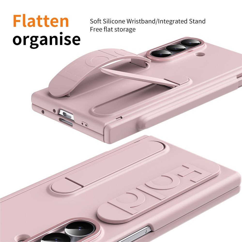 For Samsung Galaxy Z Fold8 Ultra Case Kickstand Wristband Hard PC Phone Cover with Pen Slot / Stylus