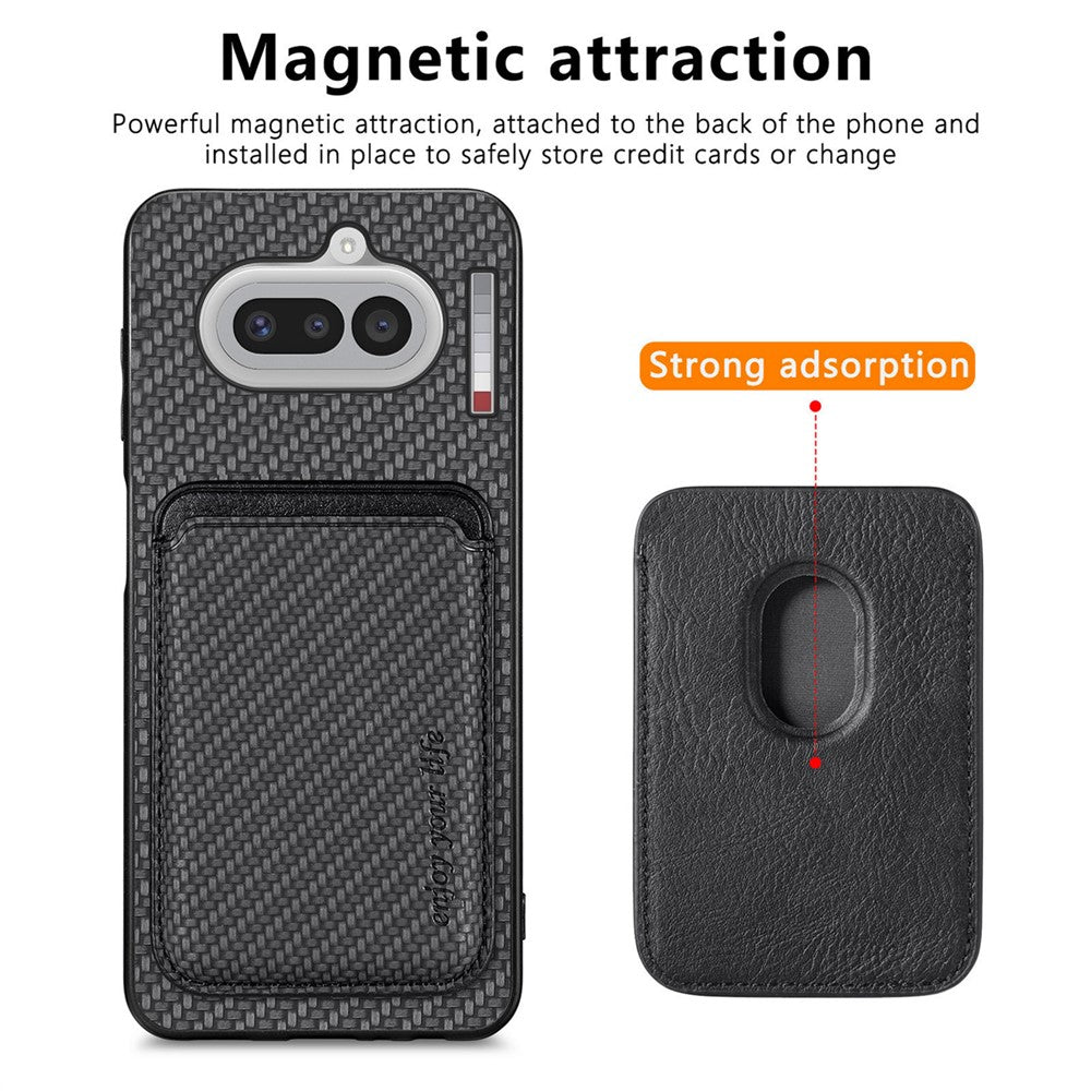 For Nothing Phone (4a) Magnetic Case Detachable Card Holder Phone Back Cover