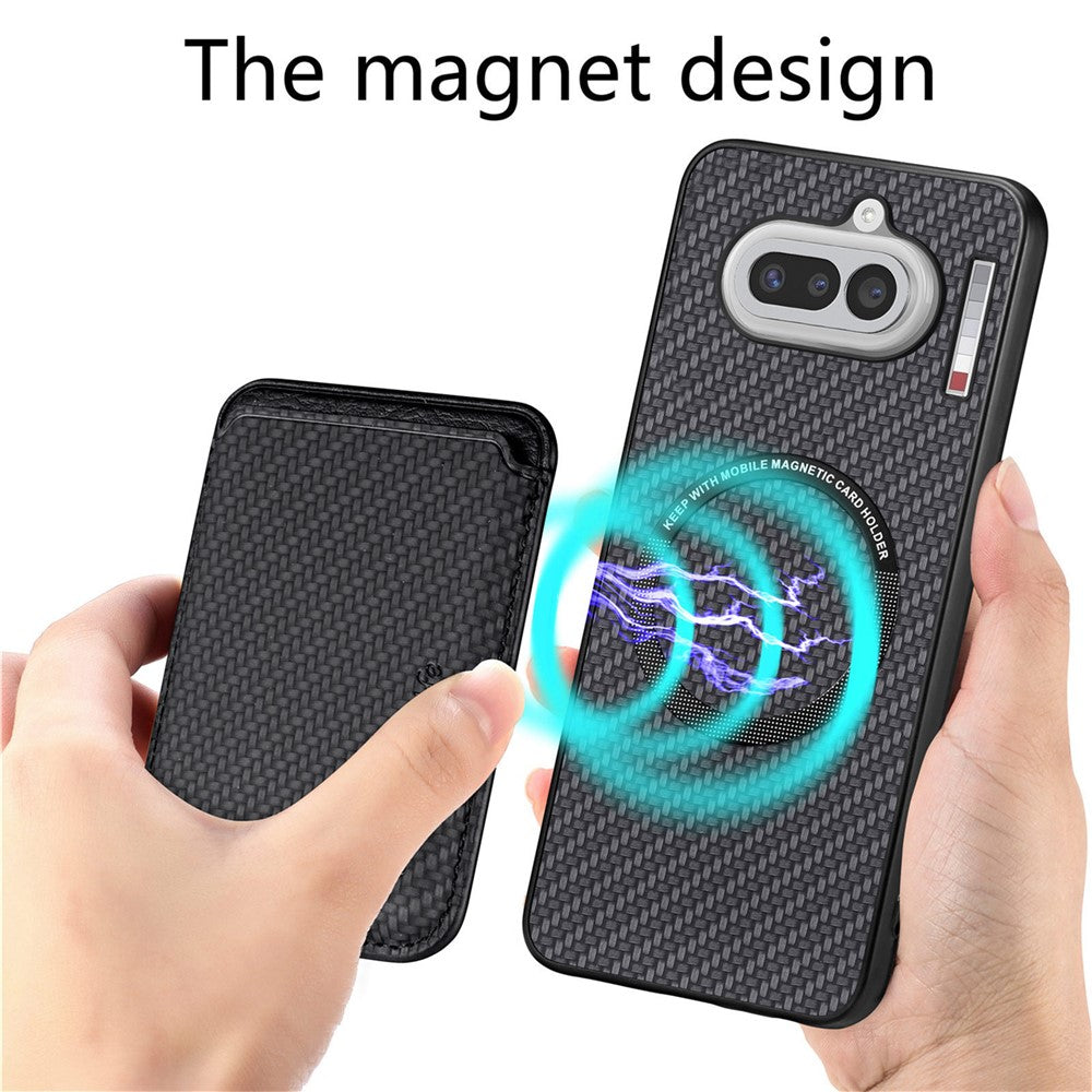 For Nothing Phone (4a) Magnetic Case Detachable Card Holder Phone Back Cover