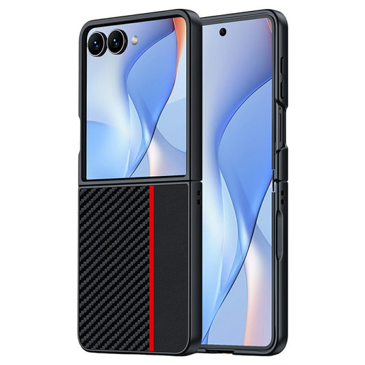 Galaxy Z Flip8 – Handyhülle aus Kunststoff, in Carbonfaser-Optik