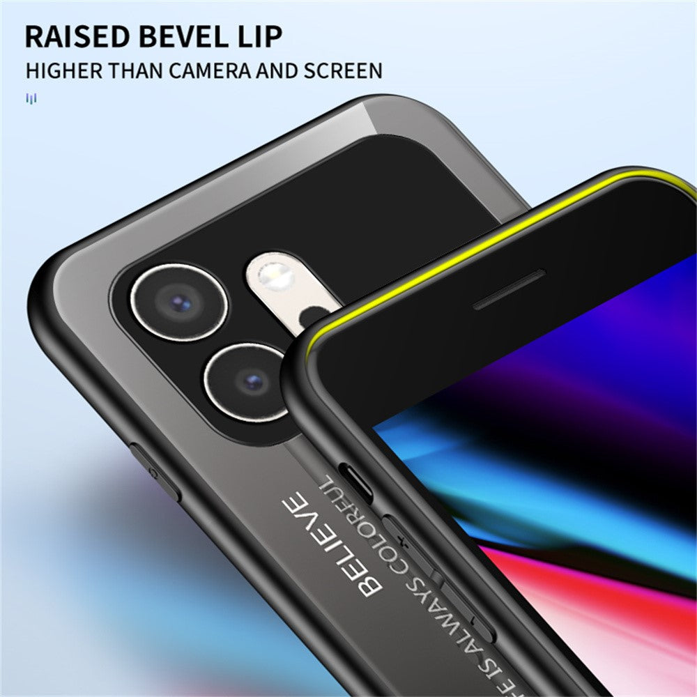 For Honor 600 5G Case Anti-Scratch Tempered Glass + PC + TPU Phone Cover