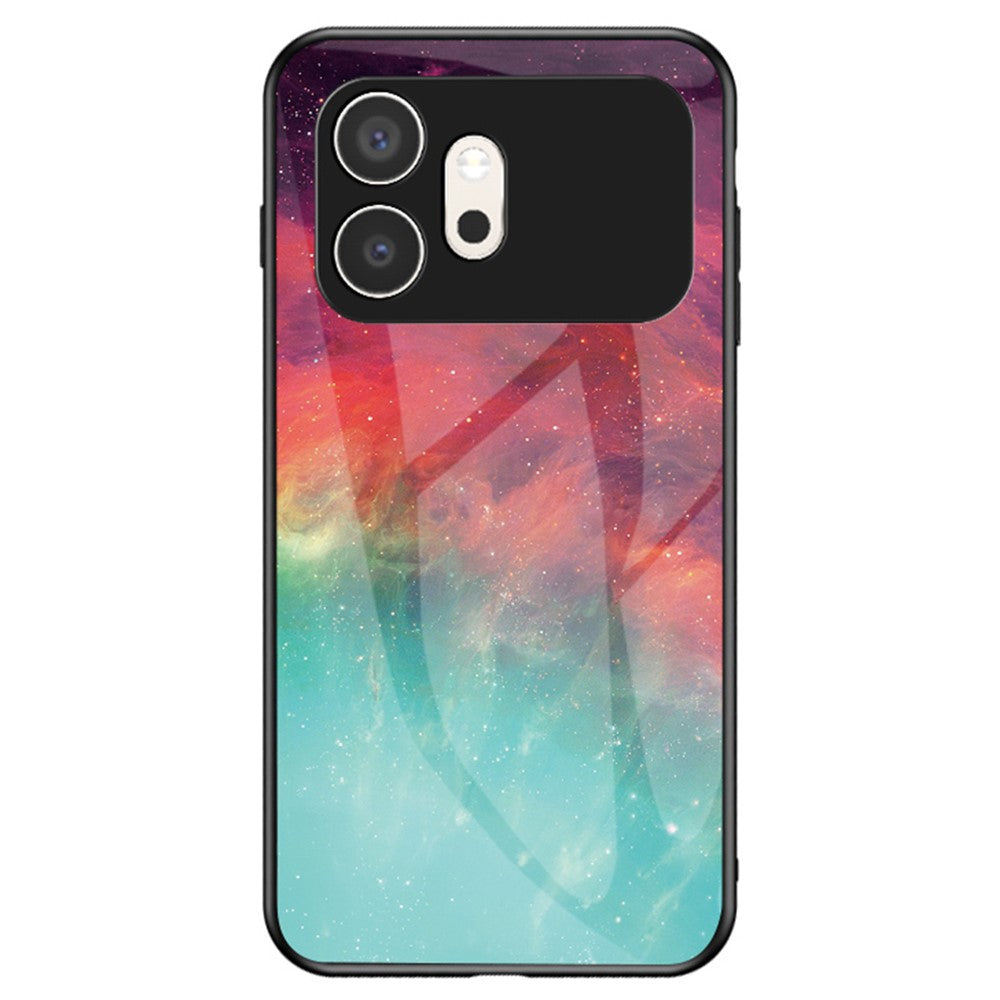 For Honor 600 5G Phone Case Starry Sky Pattern Tempered Glass Phone Cover