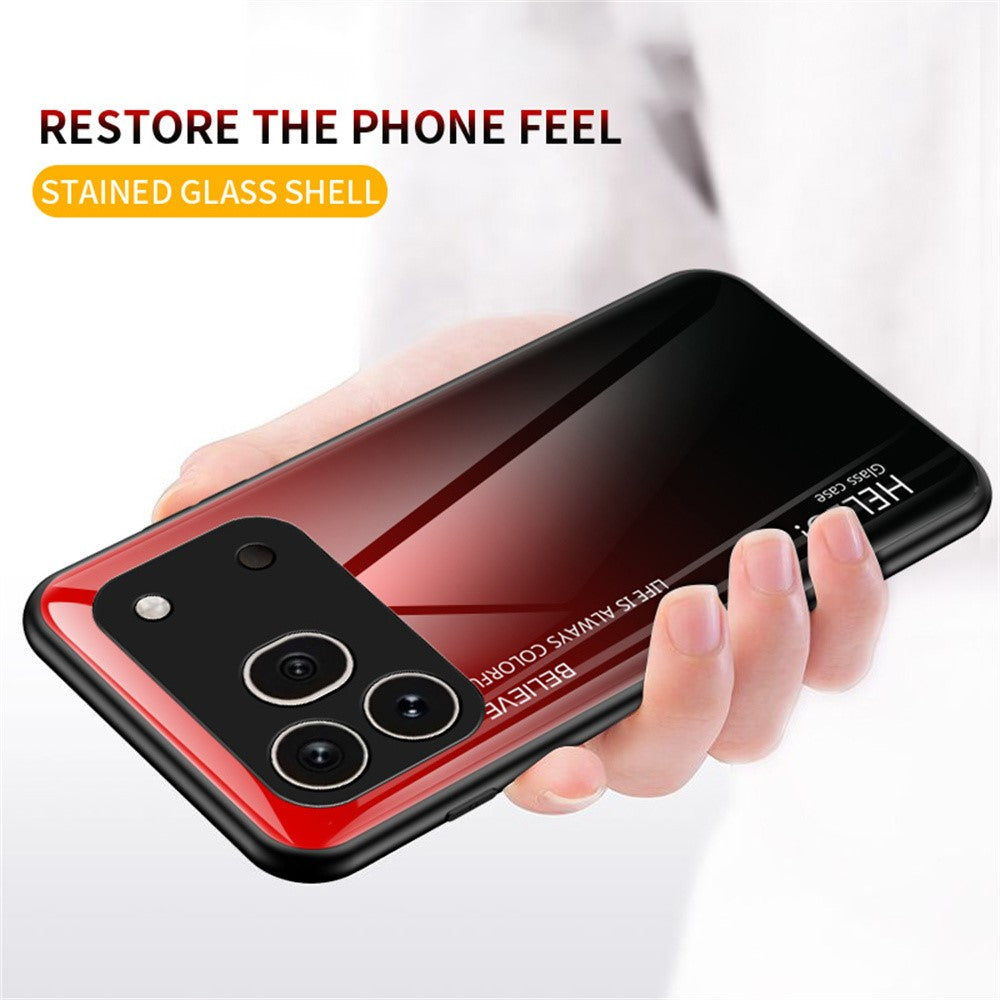 For Honor 600 Pro 5G Case Anti-Scratch Tempered Glass + PC + TPU Phone Cover