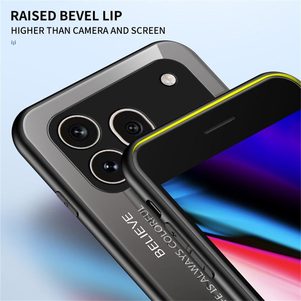 For Honor 600 Pro 5G Case Anti-Scratch Tempered Glass + PC + TPU Phone Cover