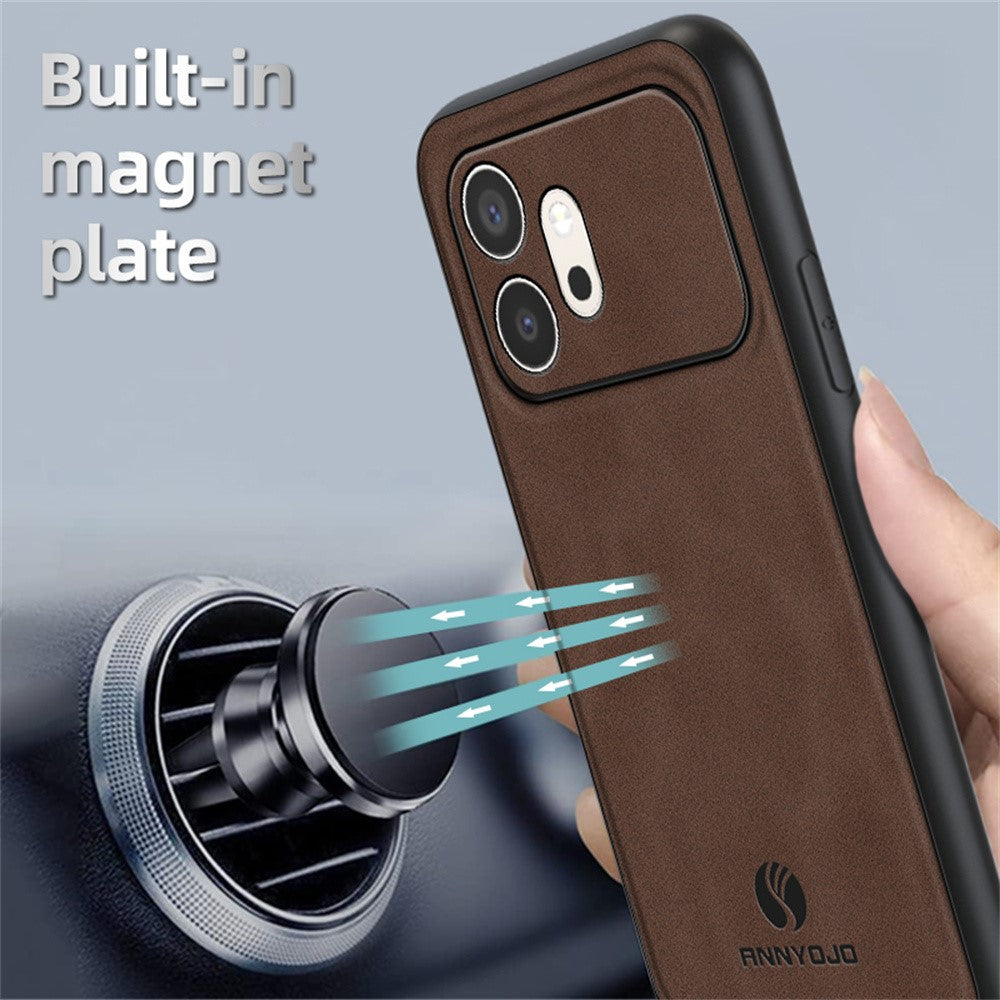 Honor 600 5G Handyhülle – Schutzhülle aus PU-Leder + PC + TPU, stoßfest