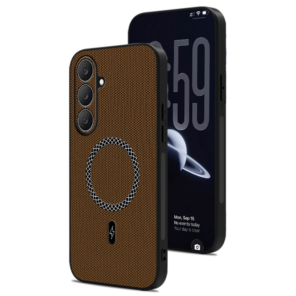 For Samsung Galaxy S26 FE Case Triangle Texture PU Leather Shockproof Ultra Thin Cover