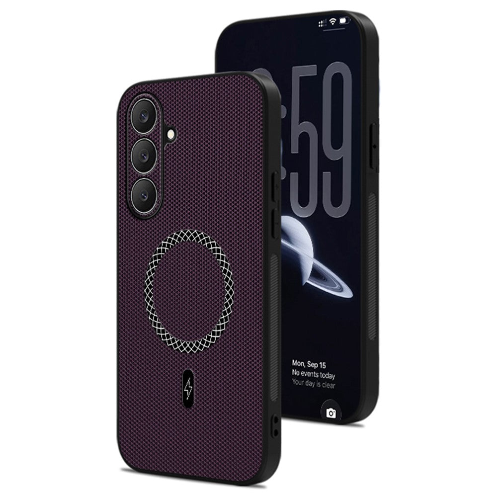 For Samsung Galaxy S26 FE Case Triangle Texture PU Leather Shockproof Ultra Thin Cover