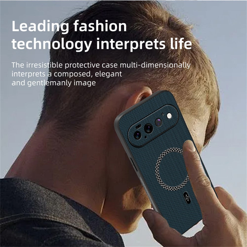 For Google Pixel 11 Pro Case Triangle Texture PU Leather Shockproof Ultra Thin Cover