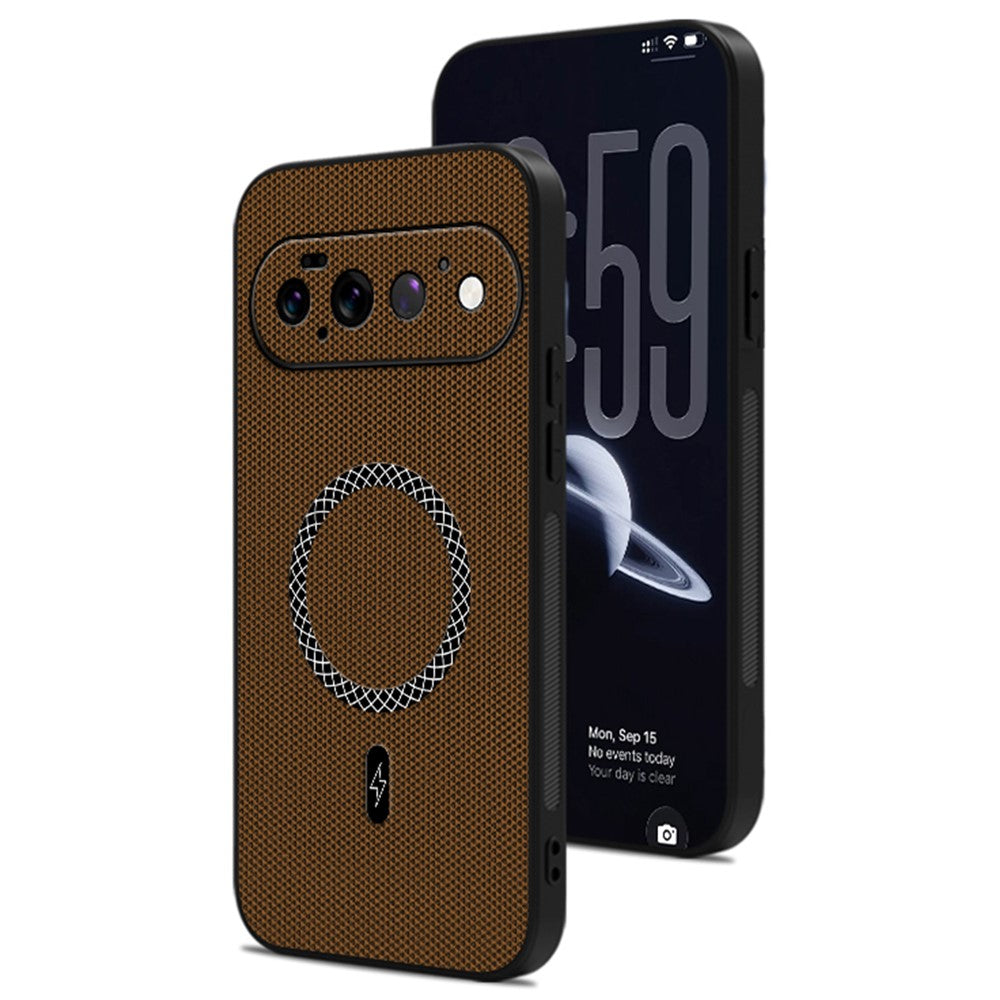 For Google Pixel 11 Pro Case Triangle Texture PU Leather Shockproof Ultra Thin Cover