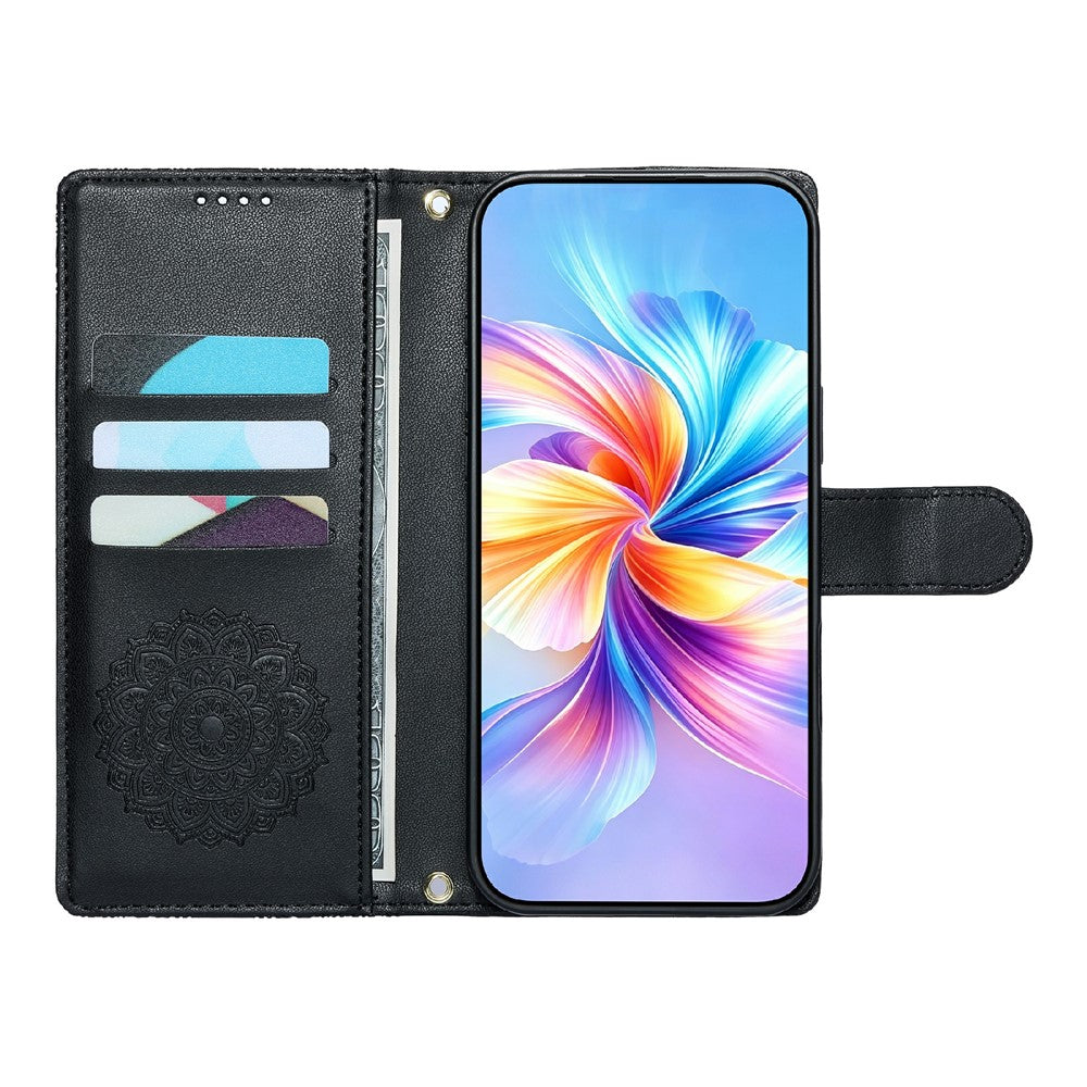 For Samsung Galaxy A27 5G Case Embossed Totem Leather Flip Wallet Phone Cover with Wrist Strap