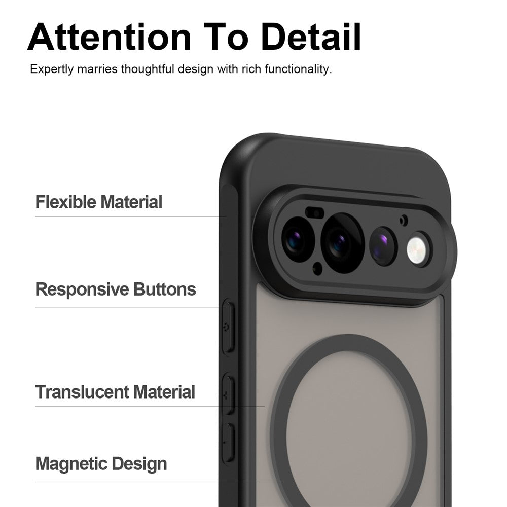 For Google Pixel 11 Pro Magnetic Case Anti Drop Matte PC + TPU Phone Cover
