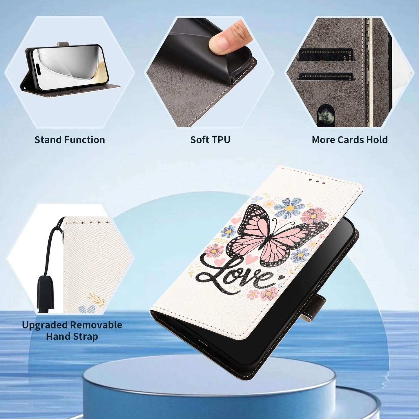 For Samsung Galaxy A57 5G Case Pattern Printed PU Leather Flip Wallet Phone Cover with Wrist Strap