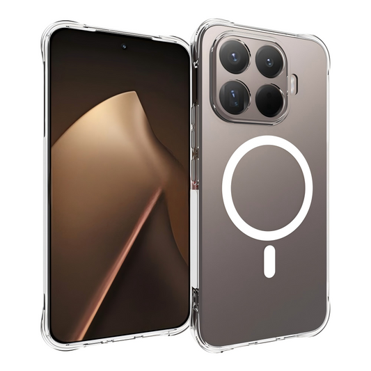 Xiaomi 17T Pro – Magnetische transparente Handyhülle aus gehärtetem Glas und TPU, mit Displayschutz