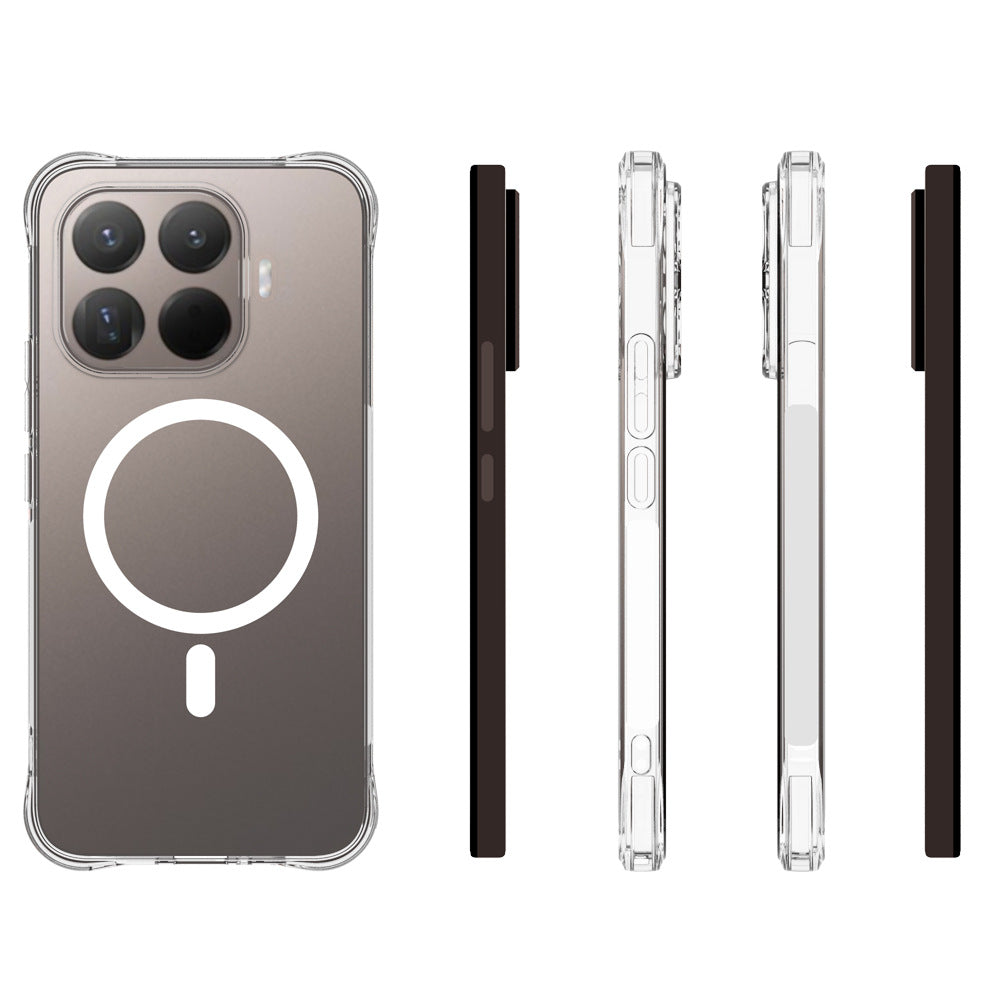 Xiaomi 17T Pro – Magnetische transparente Handyhülle aus gehärtetem Glas und TPU, mit Displayschutz