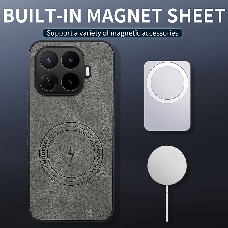 Xiaomi 17T – Magnetische Handyhülle aus PC und TPU, mit Nappa-Textur