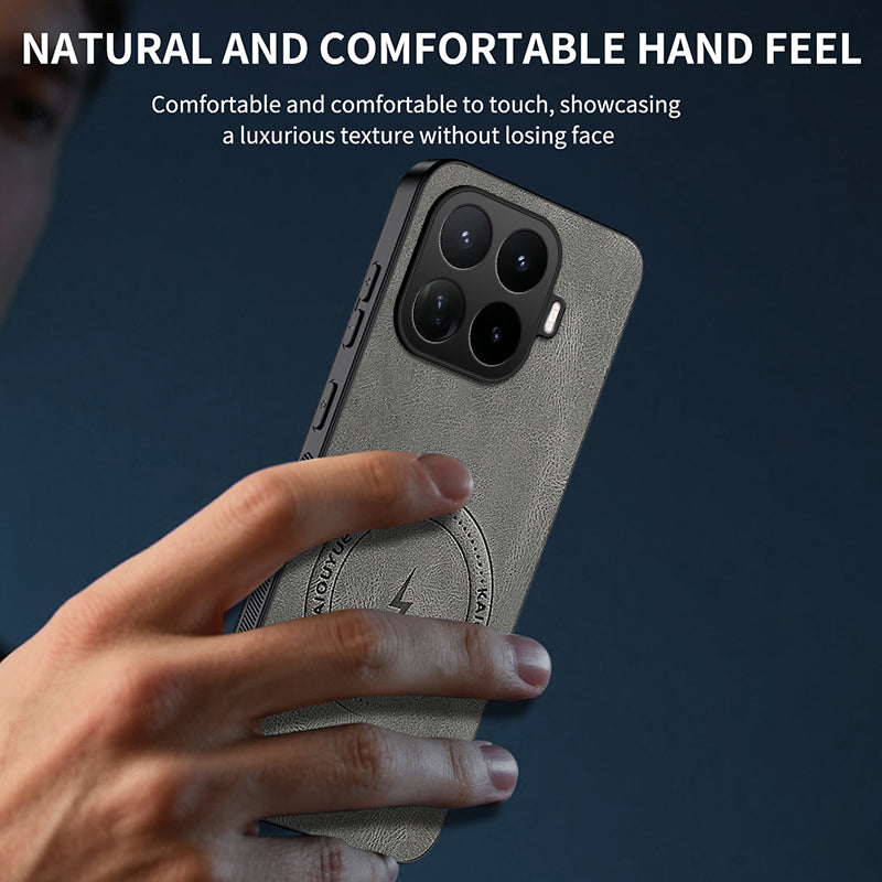 Xiaomi 17T – Magnetische Handyhülle aus PC und TPU, mit Nappa-Textur