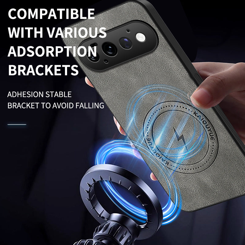 WANLONFENG for Google Pixel 11 Pro SD1 Series Magnetic Case Nappa Texture PC TPU Phone Cover