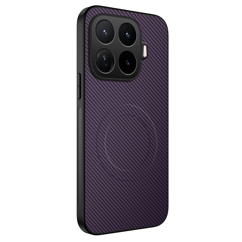 Xiaomi 17T – Magnetische Handyhülle aus PC und TPU, in Carbonfaser-Optik