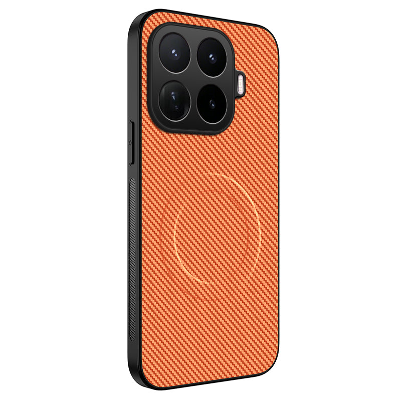 Xiaomi 17T – Magnetische Handyhülle aus PC und TPU, in Carbonfaser-Optik