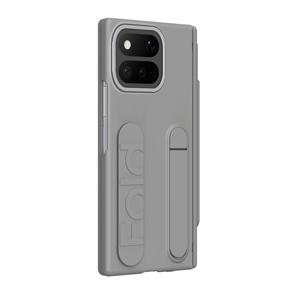 For Google Pixel 11 Pro Fold Case Kickstand Wristband Hard PC Phone Cover with Tempered Glass  /  Stylus