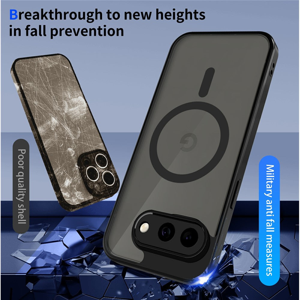 For Google Pixel 10a Magnetic Case Skin Touch Matte PC + TPU Anti-Drop Phone Cover