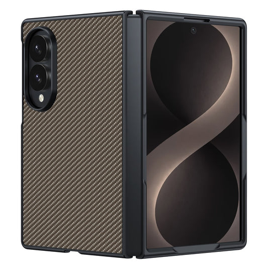 Galaxy Z Fold8 – Handyhülle aus Kunststoff und PU-Leder, in Carbonfaser-Optik