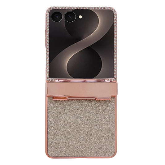 Galaxy Z Flip8 – Handyhülle aus Kunststoff, mit Scharnierschutz, mit Strassverzierung, mit Glitzer