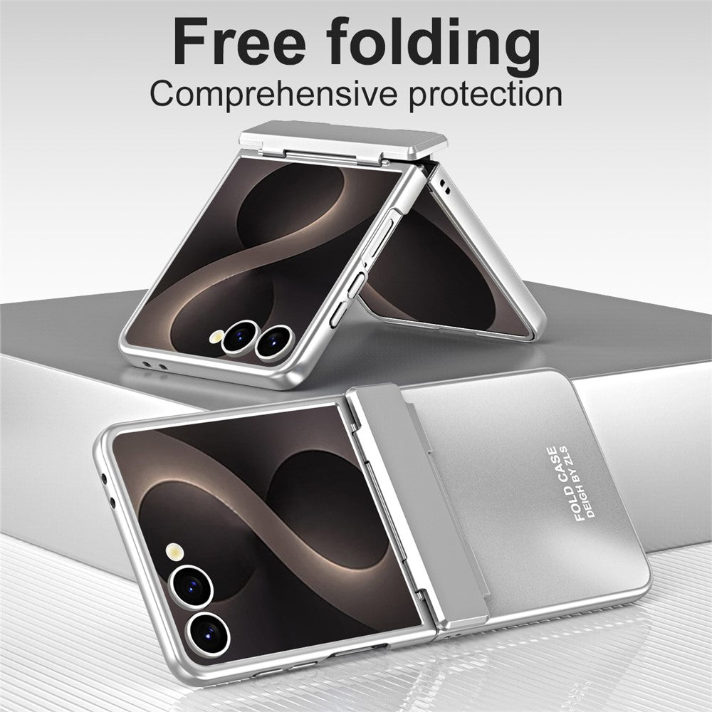 For Samsung Galaxy Z Flip8 Case Electroplating Hard PC Protective Phone Cover with Screen Protector