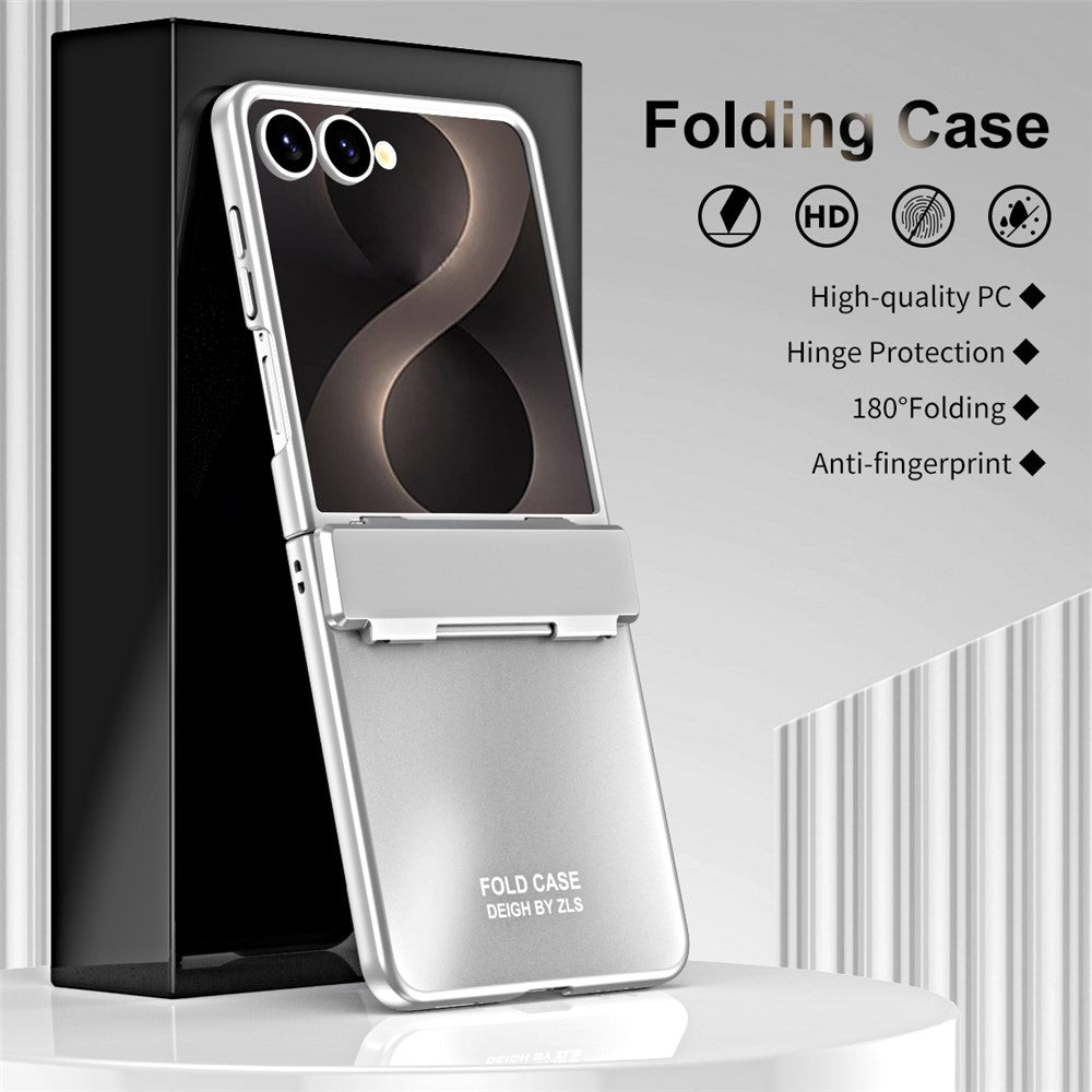 For Samsung Galaxy Z Flip8 Case Electroplating Hard PC Protective Phone Cover with Screen Protector
