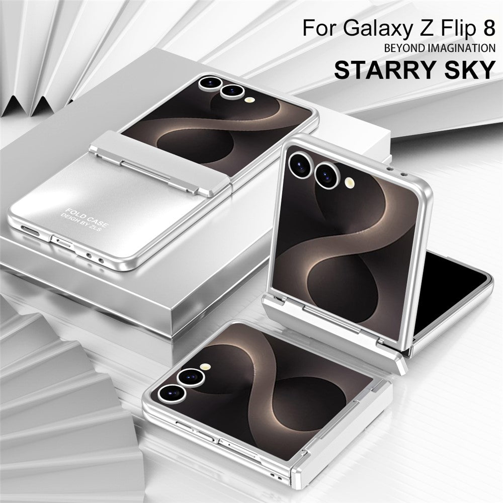 For Samsung Galaxy Z Flip8 Case Electroplating Hard PC Protective Phone Cover with Screen Protector