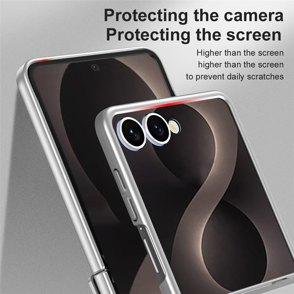 For Samsung Galaxy Z Flip8 Case Electroplating Hard PC Protective Phone Cover with Screen Protector