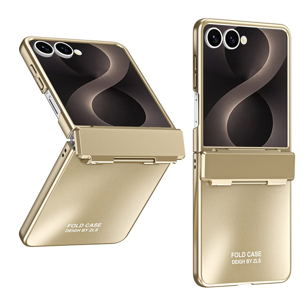 For Samsung Galaxy Z Flip8 Case Electroplating Hard PC Protective Phone Cover with Screen Protector