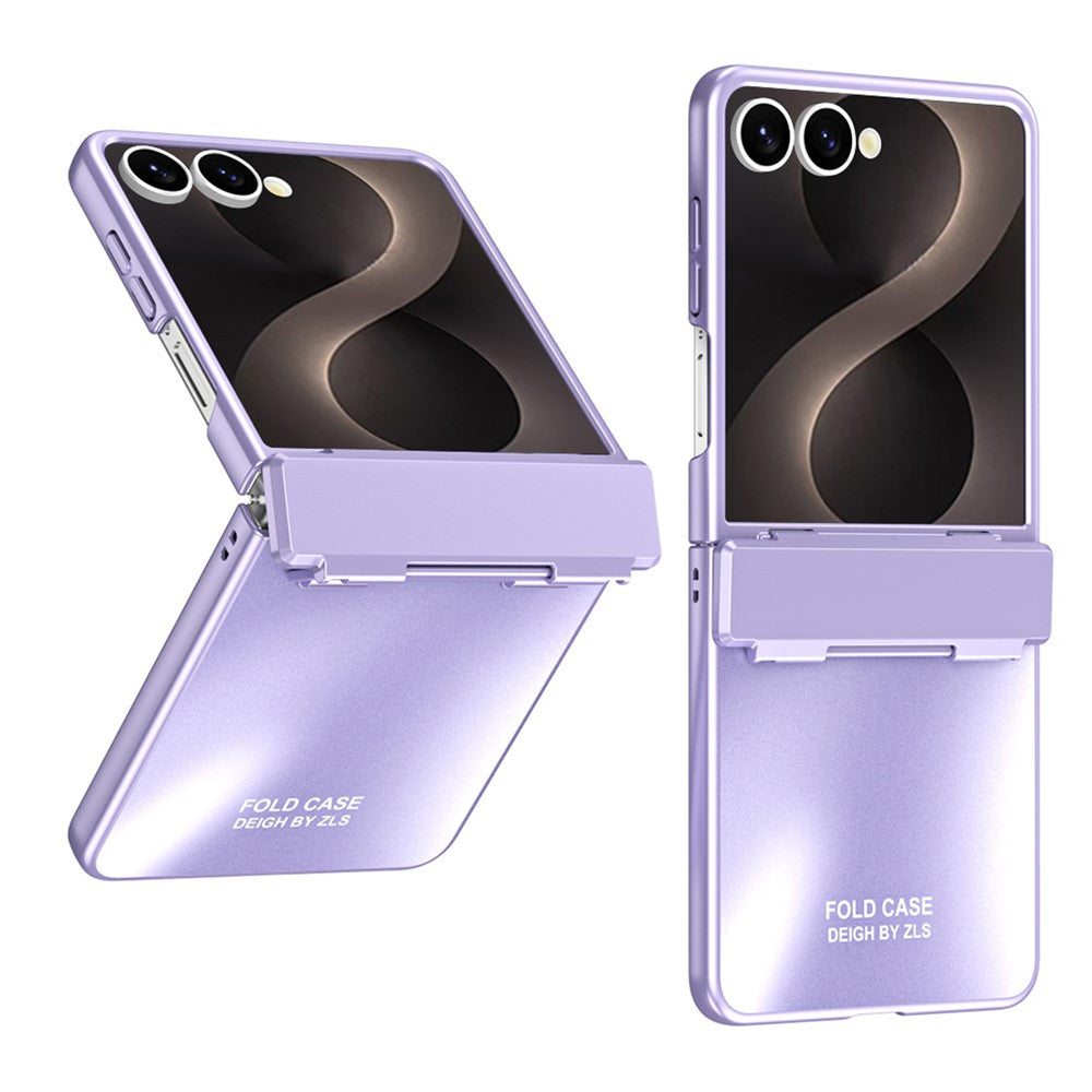 For Samsung Galaxy Z Flip8 Case Electroplating Hard PC Protective Phone Cover with Screen Protector