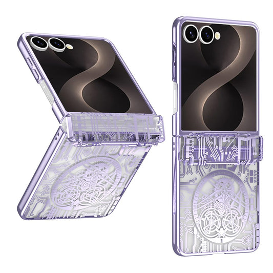 Galaxy Z Flip8 – Handyhülle aus Kunststoff und gehärtetem Glas, mit Displayschutz