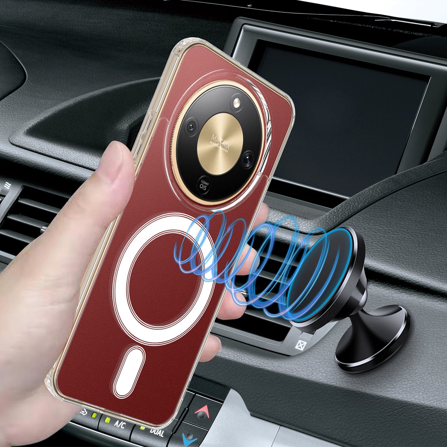 Honor X70 5G / Honor Magic8 Lite 5G / Honor X9d 5G Transparente Handyhülle – Magnetisch, aus TPU + Acryl-Rückseite