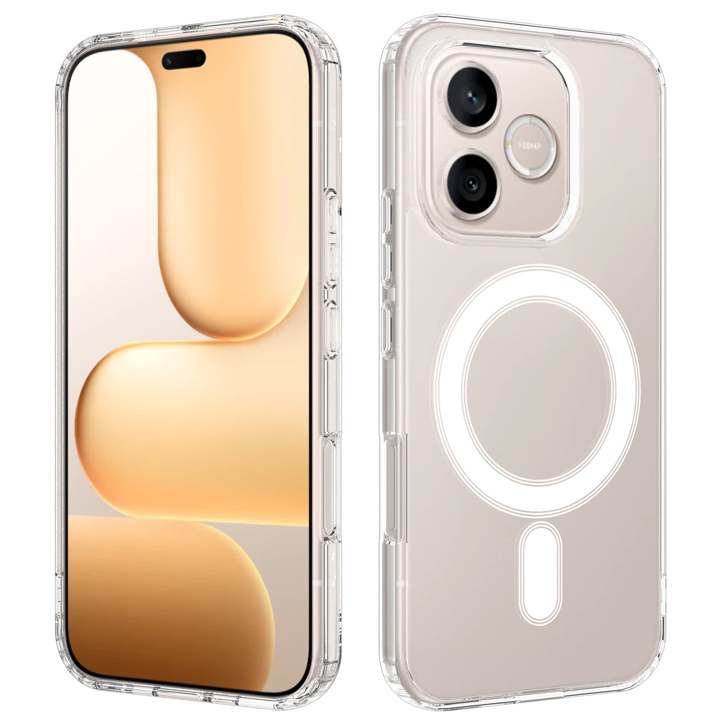 Honor 500 Smart 5G / Honor X80i 5G / Honor 600 Lite 5G Transparente Handyhülle – Magnetisch, aus TPU- & Acryl-Rückseite