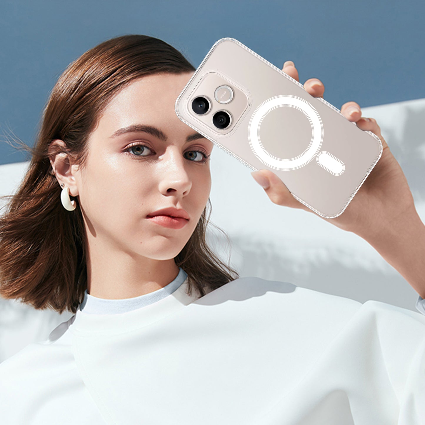 Honor 500 Smart 5G / Honor X80i 5G / Honor 600 Lite 5G Transparente Handyhülle – Magnetisch, aus TPU- & Acryl-Rückseite