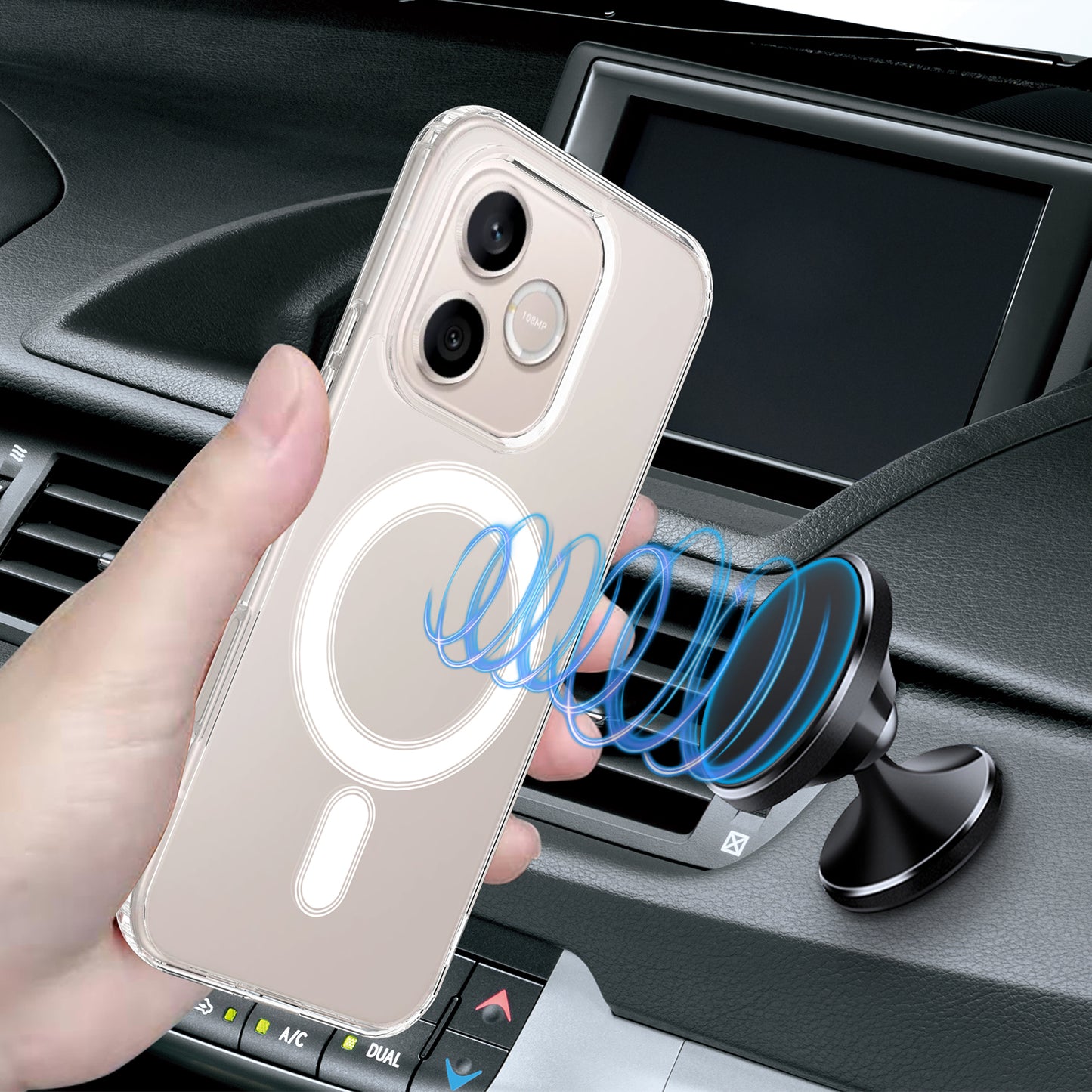 Honor 500 Smart 5G / Honor X80i 5G / Honor 600 Lite 5G Transparente Handyhülle – Magnetisch, aus TPU- & Acryl-Rückseite