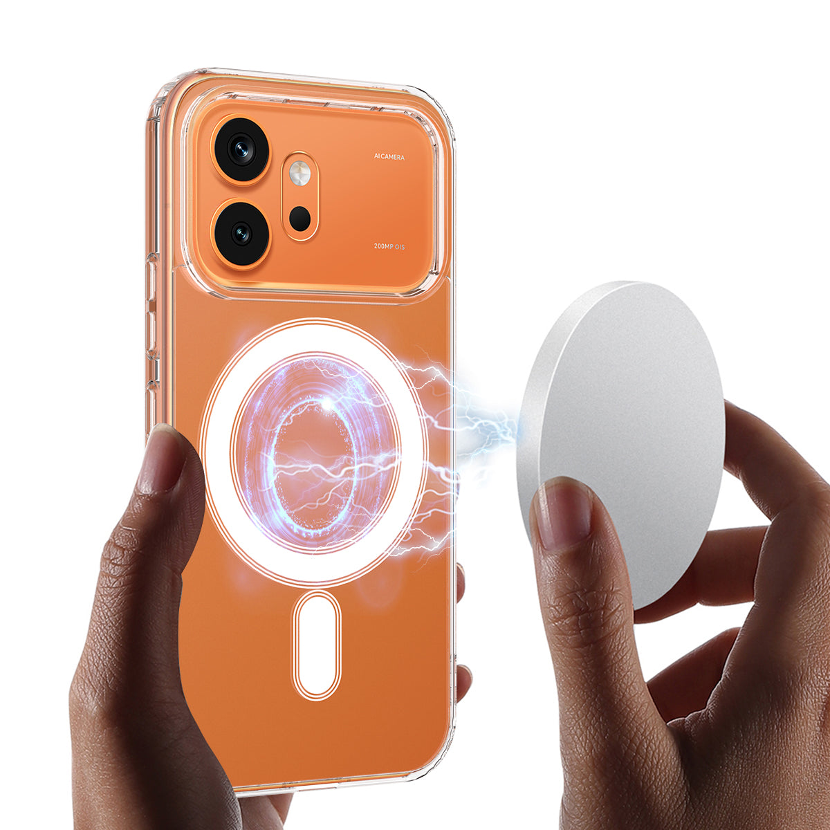Honor 600 Pro 5G / Honor 600 5G Transparente Handyhülle – Magnetisch, aus TPU- & Acryl-Rückseite