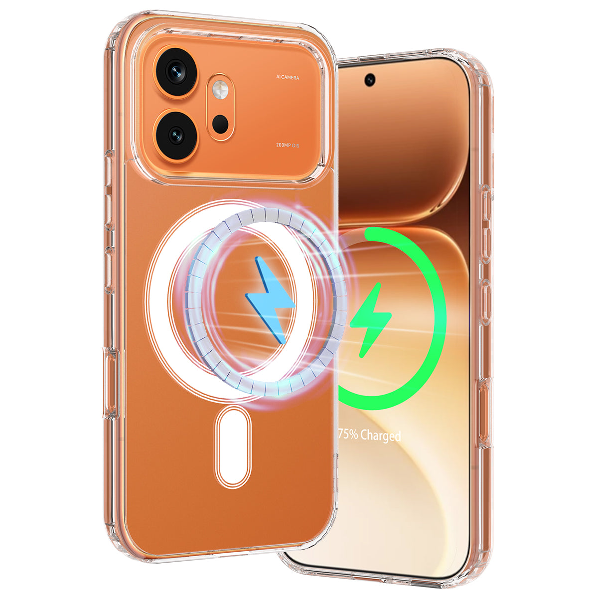 Honor 600 Pro 5G / Honor 600 5G Transparente Handyhülle – Magnetisch, aus TPU- & Acryl-Rückseite