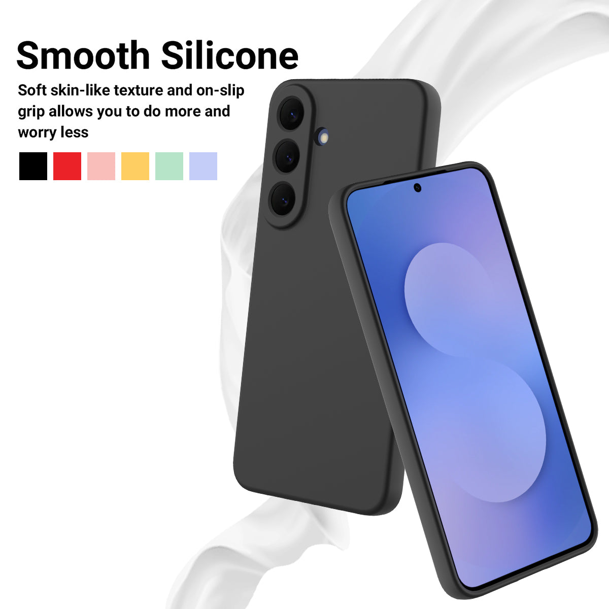 For Samsung Galaxy S26 FE Liquid Silicone Case Phone Back Cover with Hand Strap
