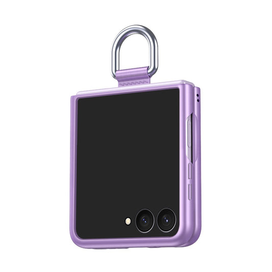 Galaxy Z Flip8 – Handyhülle aus Kunststoff, mit Ringhalter, mit Soft-Touch-Oberfläche