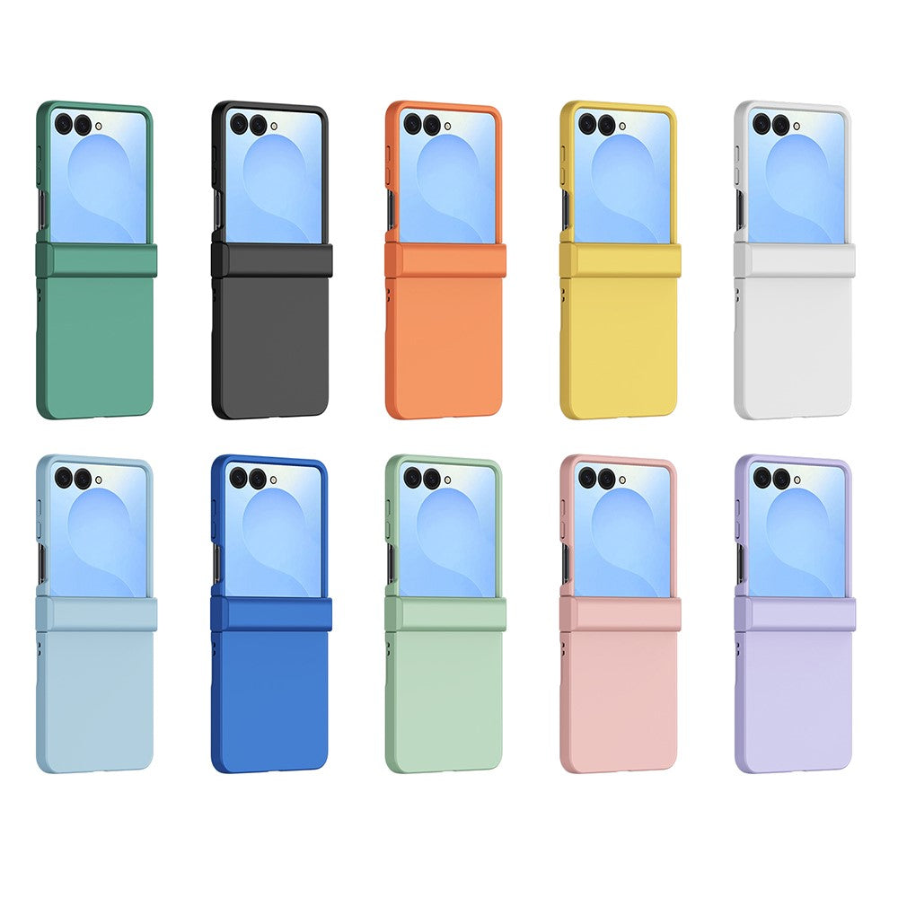 For Samsung Galaxy Z Flip8 Case Hinge Protection Skin-Touch PC Phone Cover