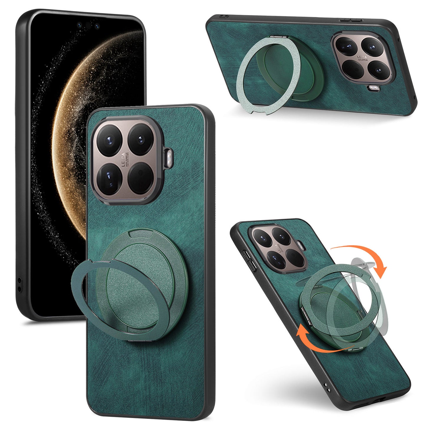 Xiaomi 17T Pro – Magnetische Handyhülle aus Kunststoff, PU-Leder und TPU, mit Ständer