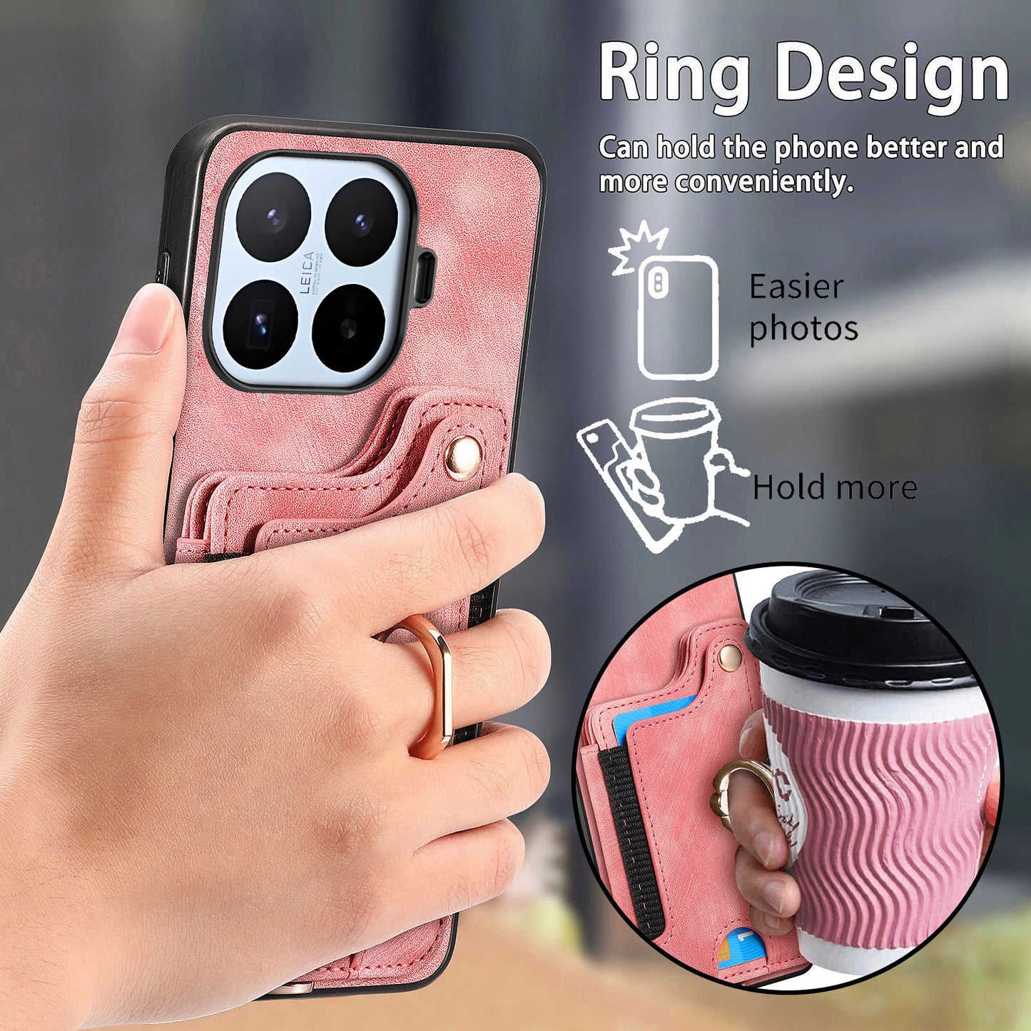 Xiaomi 17T – Handyhülle aus PU-Leder und TPU, mit Ständer, mit Kartenfach, mit RFID-Schutz