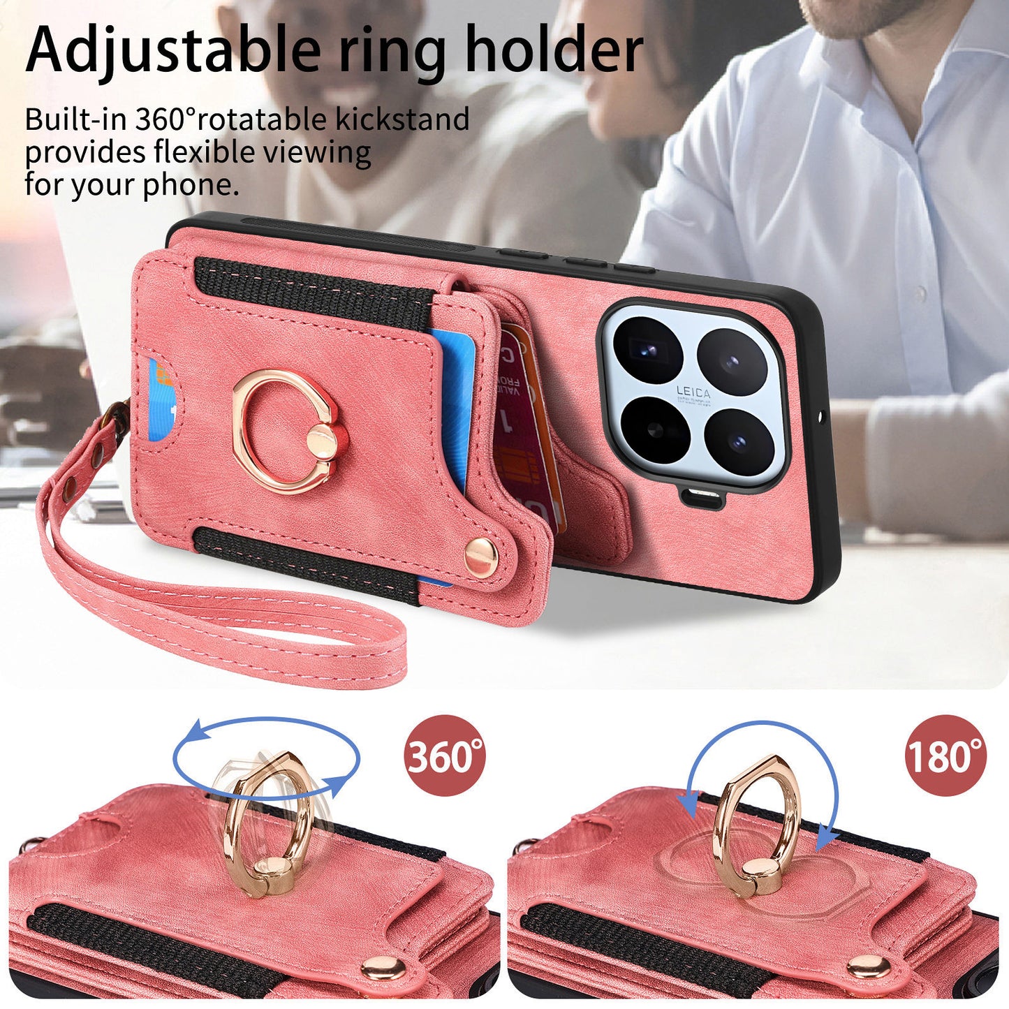 Xiaomi 17T – Handyhülle aus PU-Leder und TPU, mit Ständer, mit Kartenfach, mit RFID-Schutz